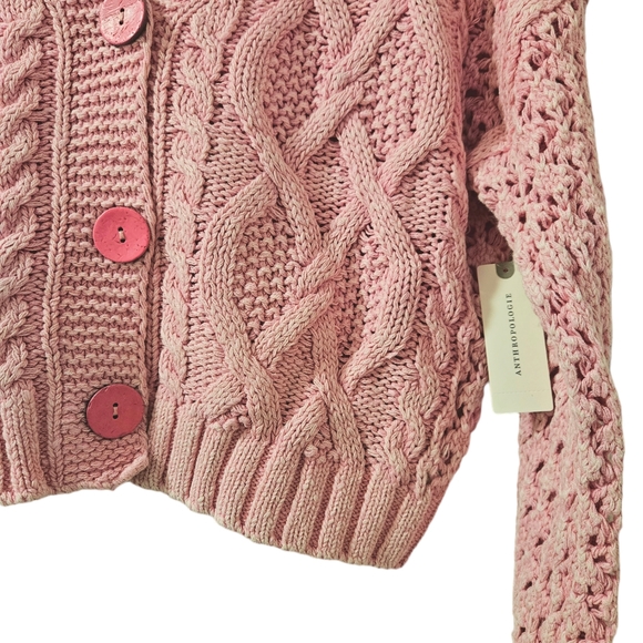 Anthropologie Pilcro Cable Knit Cardigan Sweater - Picture 8 of 8
